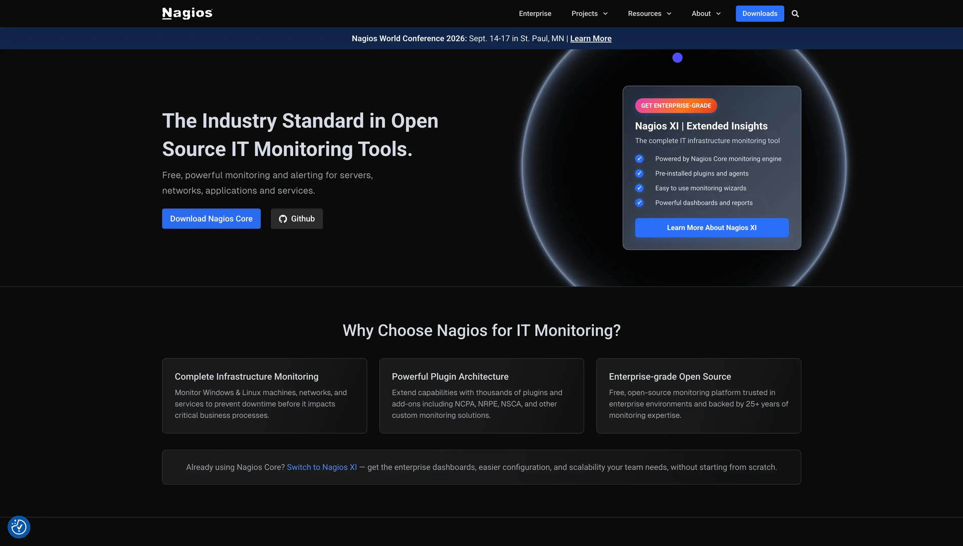 Nagios monitoring platform interface